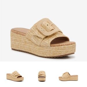 Sam Edelman Cream Woven Espadrille Sandals